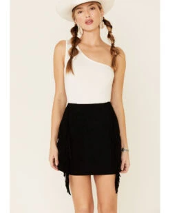 Double D Ranchwear Women's Gathered Stories Fringe Skirt -Country Clothing Store 2000337006 001 P2