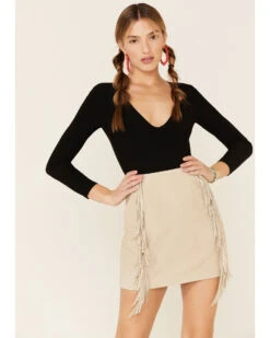 Double D Ranchwear Women's Gathered Stories Fringe Skirt -Country Clothing Store 2000337007 110 P2