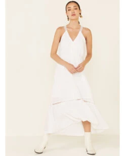Molly Bracken Women's White Lace Trim Maxi Dress -Country Clothing Store 2000337200 100 P2
