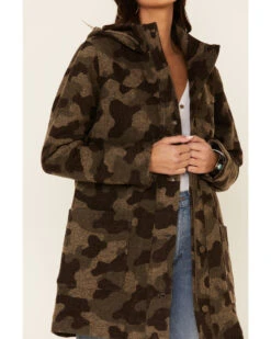 Pendleton Women's Multi Camo Wool Hooded Parka Jacket -Country Clothing Store 2000337251 900 P3