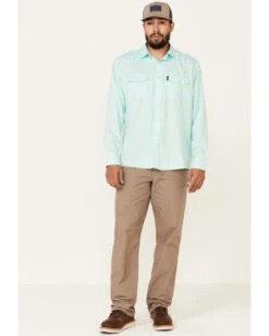 Hooey Men's Solid Habitat Sol Long Sleeve Pearl Snap Western Shirt -Country Clothing Store 2000337662 442 P2