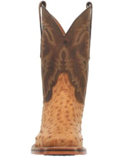 Dan Post Men's Kershaw Exotic Ostrich Skin Western Boots - Broad Square Toe -Country Clothing Store 2000337937 280 P4
