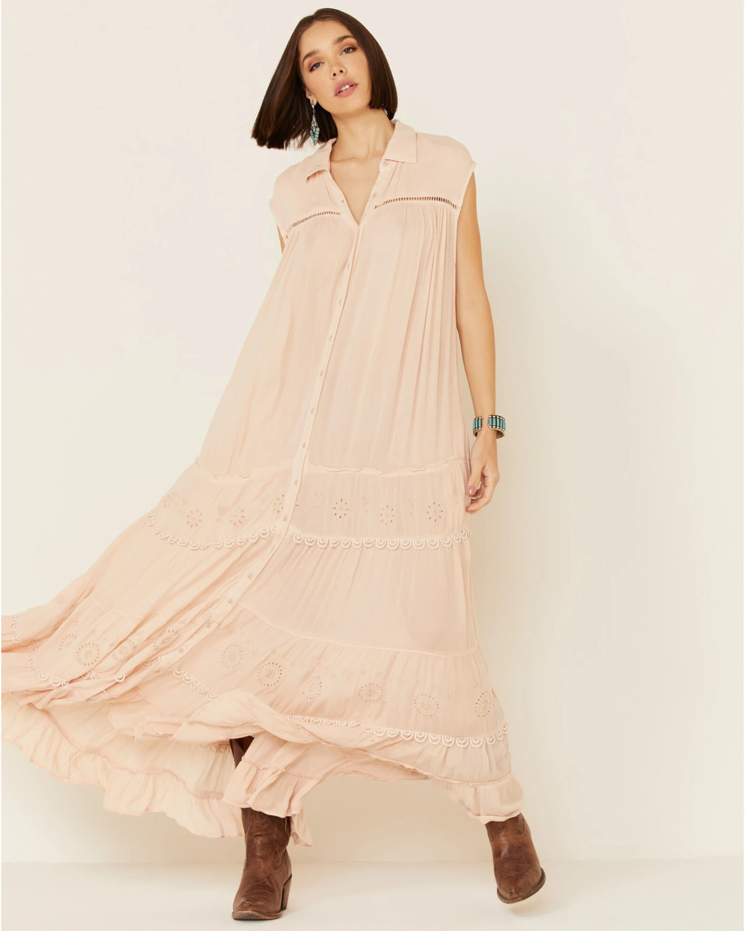 Free People Women's Pretty Cozy Maxi Dress 3 Free People Women's Pretty Cozy Maxi Dress