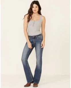 Rock & Roll Denim Women's Medium Wash Bootcut Riding Jeans -Country Clothing Store 2000338591 400 P1