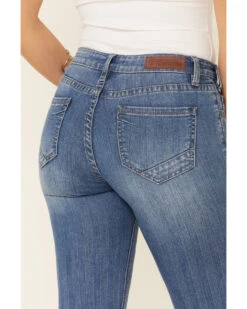 Rock & Roll Denim Women's Medium Wash Herringbone Stripe Mid Rise Trouser Jean 8 Rock & Roll Denim Women's Medium Wash Herringbone Stripe Mid Rise Trouser Jean -Country Clothing Store 2000338595 400 P3