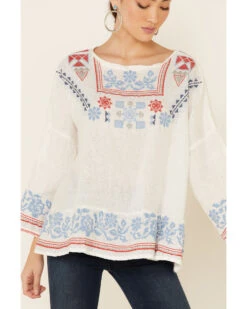 Johnny Was Women's Mateo Embroidered Gauze Long Sleeve Top 9 Johnny Was Women's Mateo Embroidered Gauze Long Sleeve Top -Country Clothing Store 2000339047 100 P3
