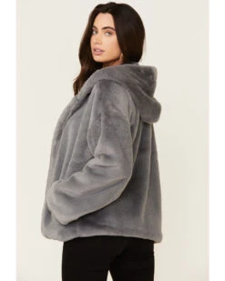 Saints & Hearts Women's Faux Fur Open Hooded Jacket -Country Clothing Store 2000339900 020 P4