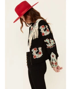 Double D Ranch Women's Cowgirl Queen Zip-Front Suede Jacket -Country Clothing Store 2000340289 001 P3