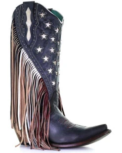 Corral Women's Lamb Stars Inlay & Studs Western Boots - Snip Toe -Country Clothing Store 2000340851 400 P1