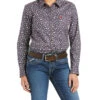 Ariat Women's FR Floral Print Long Sleeve Button Down Romesha DuraStretch Work Shirt -Country Clothing Store 2000341782 001 P1
