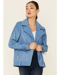 Understated Leather Women's Sunburst Leather Zip-Front Moto Jacket -Country Clothing Store 2000344479 440 P2