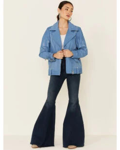 Understated Leather Women's Sunburst Leather Zip-Front Moto Jacket -Country Clothing Store 2000344479 440 P5