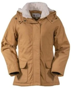 Outback Trading Co Women's Tan Canvas Juniper Fleece Hooded Jacket -Country Clothing Store 2000344495 280 P3