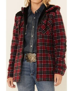 Powder River Outfitters Red Plaid Berber Fleece Zip-Front Hooded Jacket 8 Powder River Outfitters Red Plaid Berber Fleece Zip-Front Hooded Jacket -Country Clothing Store 2000344529 600 P3