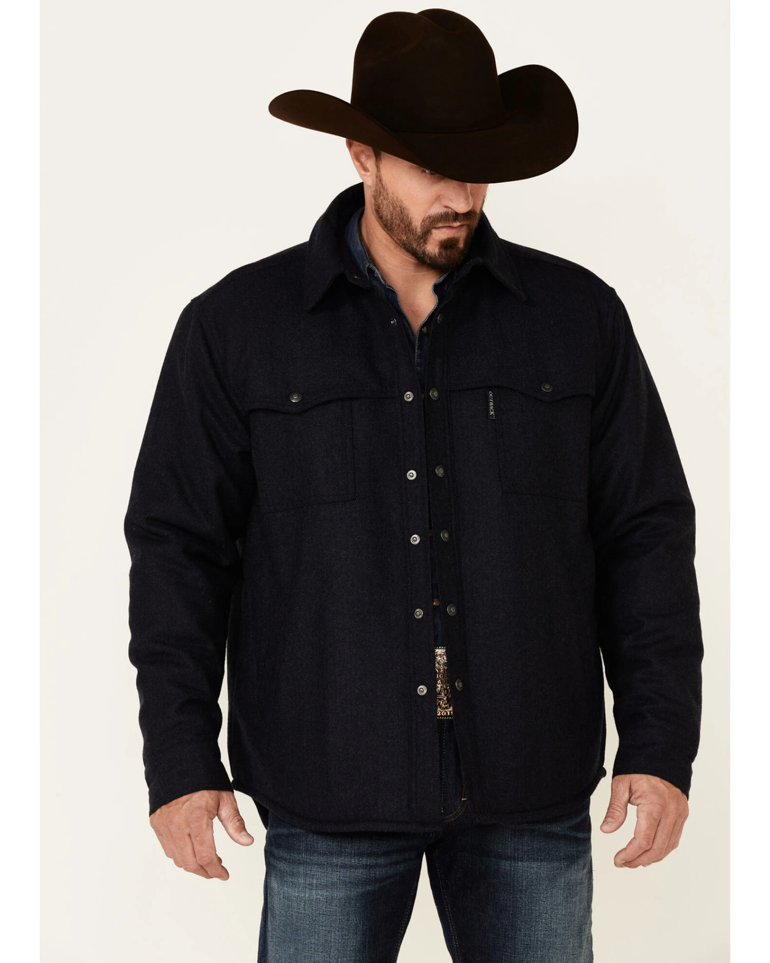 Outback Trading Co Men's Solid Harrison Snap-Front Jacket 6 Outback Trading Co Men's Solid Harrison Snap-Front Jacket - Image 4