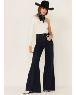 Show Me Your Mumu Women's Medium Wash Ashbury High Rise Flare Jeans -Country Clothing Store 2000345053 400 P1