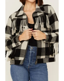 STS Ranchwear Women's Black & Cream Fringe Oaklie Jacket 9 STS Ranchwear Women's Black & Cream Fringe Oaklie Jacket -Country Clothing Store 2000345371 001 P2