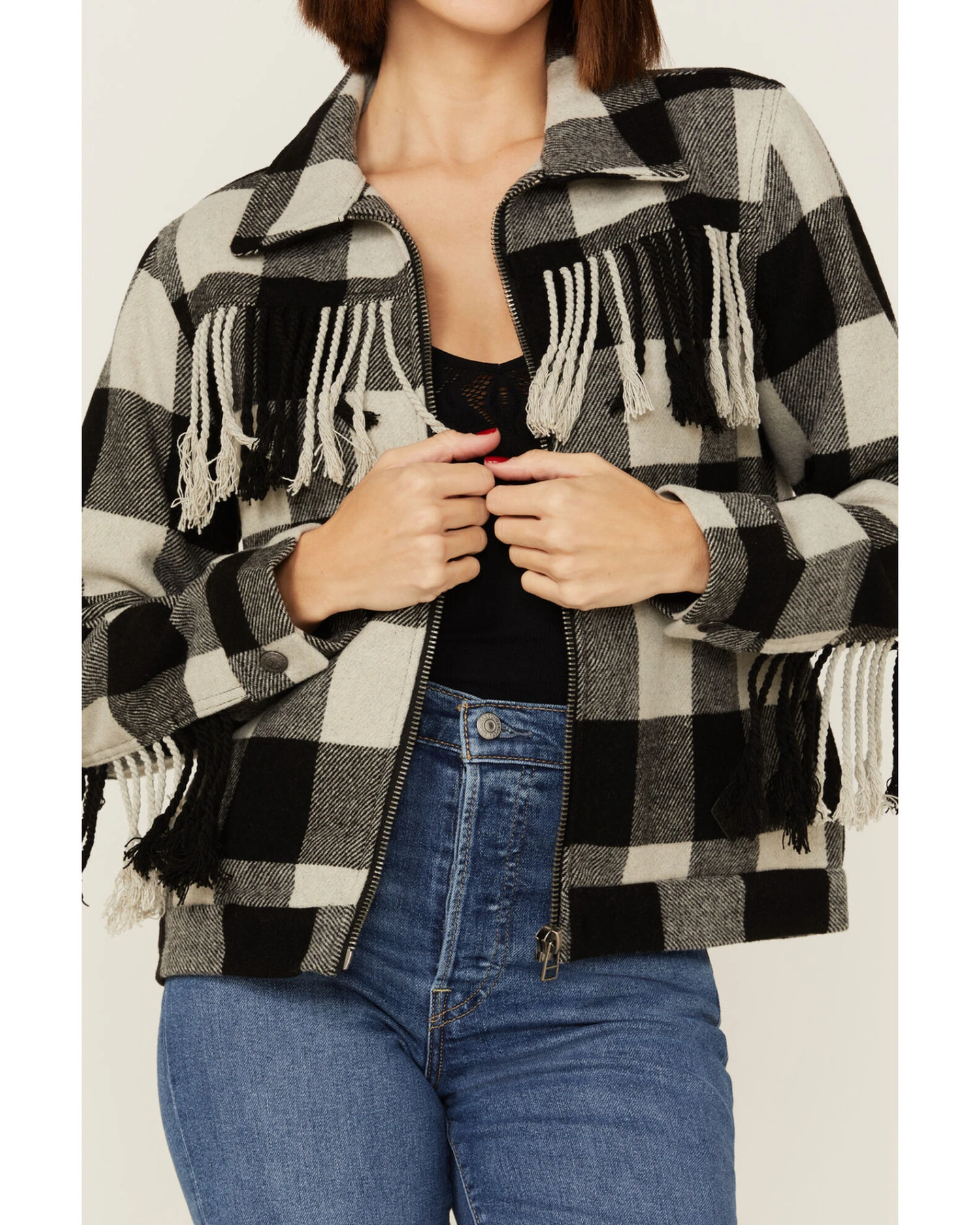 STS Ranchwear Women's Black & Cream Fringe Oaklie Jacket 5 STS Ranchwear Women's Black & Cream Fringe Oaklie Jacket - Image 3