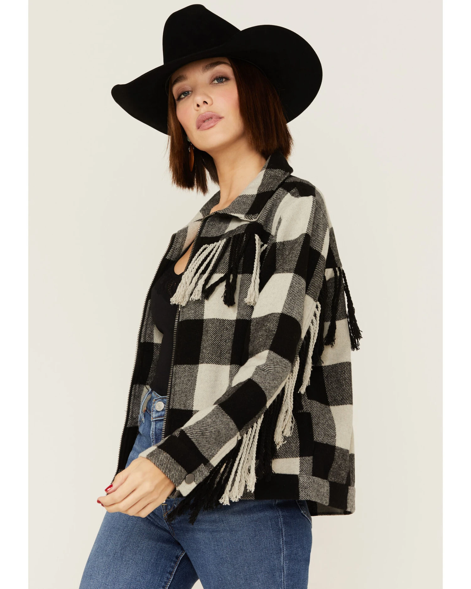 STS Ranchwear Women's Black & Cream Fringe Oaklie Jacket 3 STS Ranchwear Women's Black & Cream Fringe Oaklie Jacket