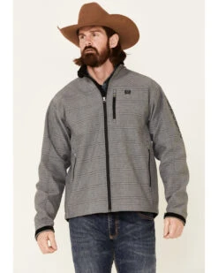 Cinch Men's Grey Logo Textured Zip-Front Bonded Jacket -Country Clothing Store 2000345491 020 P1