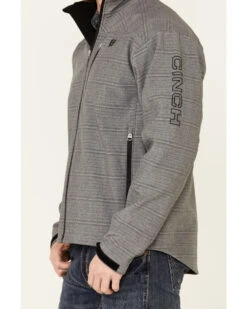 Cinch Men's Grey Logo Textured Zip-Front Bonded Jacket -Country Clothing Store 2000345491 020 P3