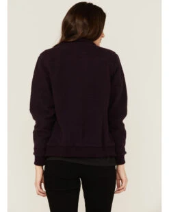 Carhartt Women's Solid Purple Relaxed Fit Zip-Front Sherpa Fleece Work Jacket -Country Clothing Store 2000346345 021 P4