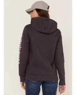 Carhartt Women's Gray Relaxed Midweight Logo Sleeve Graphic Hooded Sweatshirt -Country Clothing Store 2000346369 020 P3