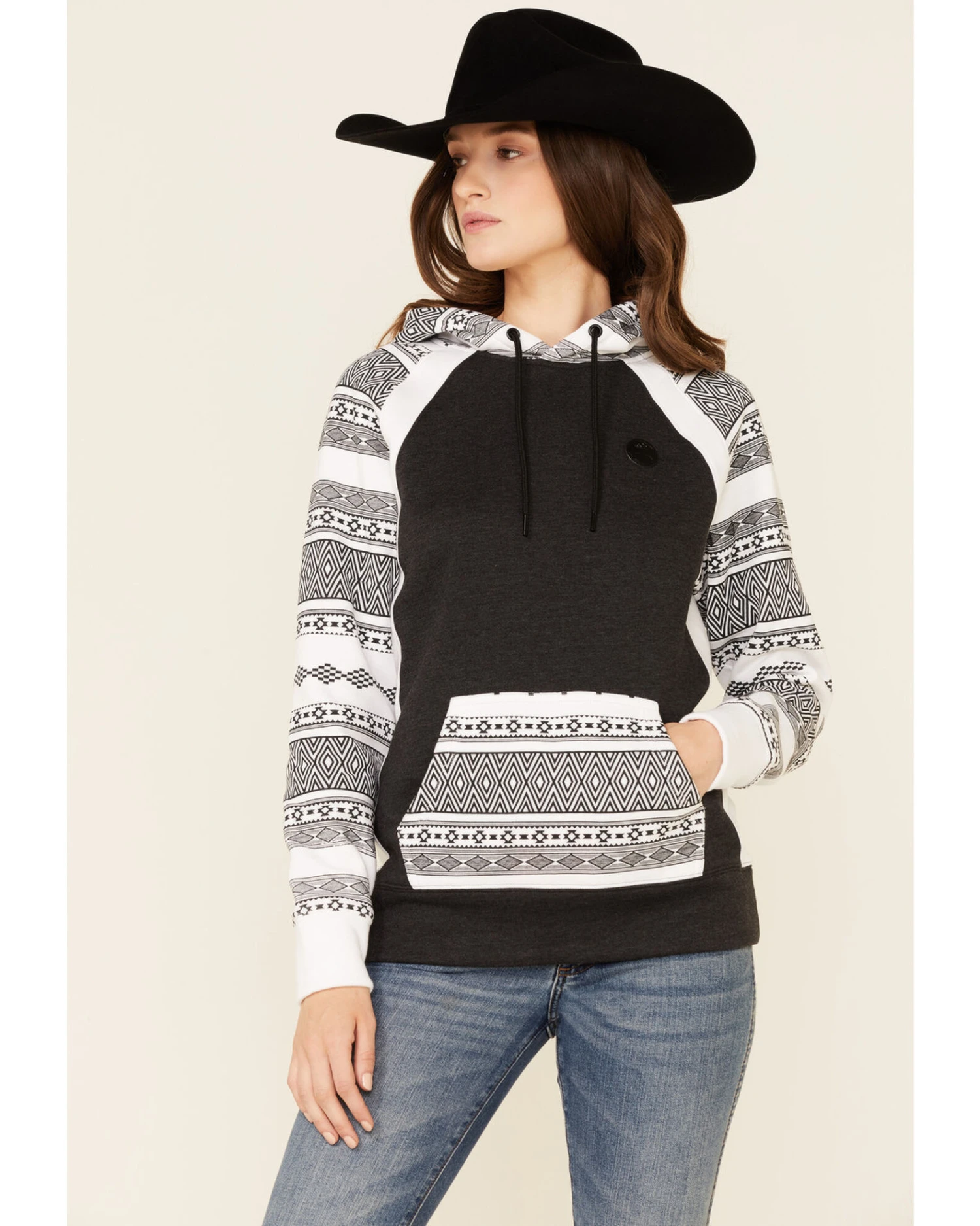 Hooey Women's Southwestern Contrast Hoodie 3 Hooey Women's Southwestern Contrast Hoodie
