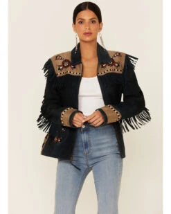 Double D Ranch Women's Sunitah Zip-Front Suede Jacket -Country Clothing Store 2000347582 442 P1