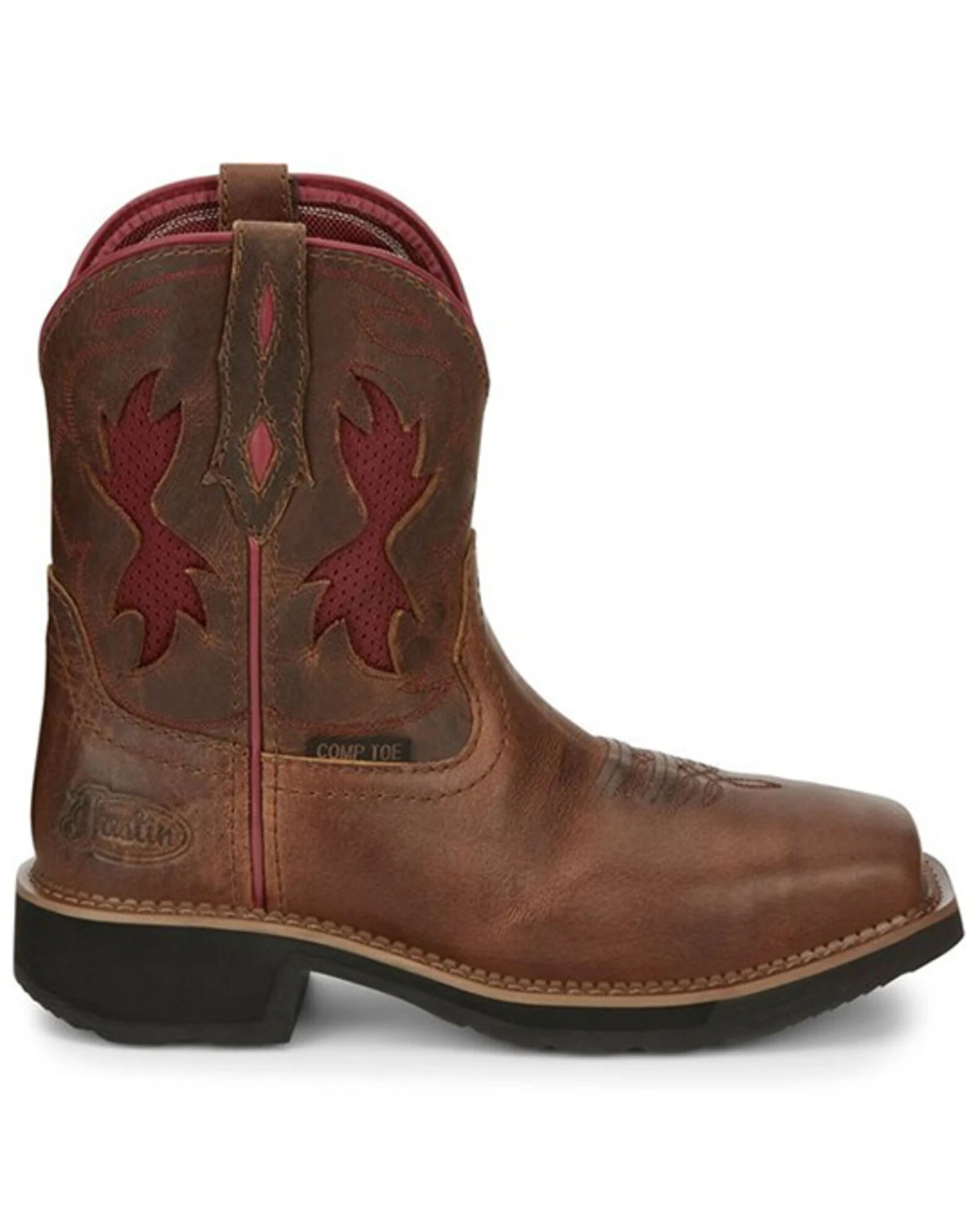 Justin Women's Lathey Western Work Boots - Nano Composite Toe 5 Justin Women's Lathey Western Work Boots - Nano Composite Toe - Image 3