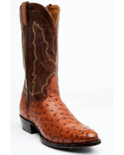 El Dorado Men's Exotic Full-Quill Ostrich Skin Western Boots - Medium Toe -Country Clothing Store 2000350240 235 P1