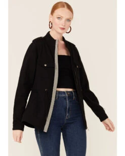 Shyanne Women's Black Embroidered Southwestern Back Anorak Jacket -Country Clothing Store 2000351370 001 P1