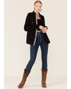 Shyanne Women's Black Embroidered Southwestern Back Anorak Jacket -Country Clothing Store 2000351370 001 P4