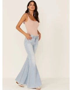 Shyanne Women's Destructed Knee Super Flare Leg Jeans -Country Clothing Store 2000351403 450 P1