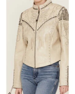 Double D Ranchwear Women's Iced Crystals Leather Jacket -Country Clothing Store 2000351608 100 P2