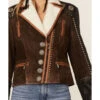 Double D Ranchwear Women's Sherpa Trim Leather Cave Basin Jacket -Country Clothing Store 2000351610 200 P2