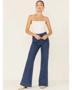 Rolla's Women's East Coast Embroidered Pocket High Rise Flare Jeans 7 Rolla's Women's East Coast Embroidered Pocket High Rise Flare Jeans -Country Clothing Store 2000352212 400 P1