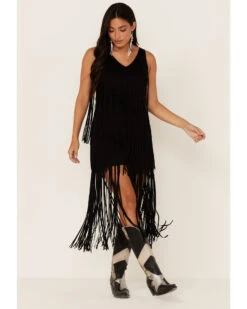 Idyllwind Women's Dazzler Fringe Faux Suede Dress -Country Clothing Store 2000352378 001 P2