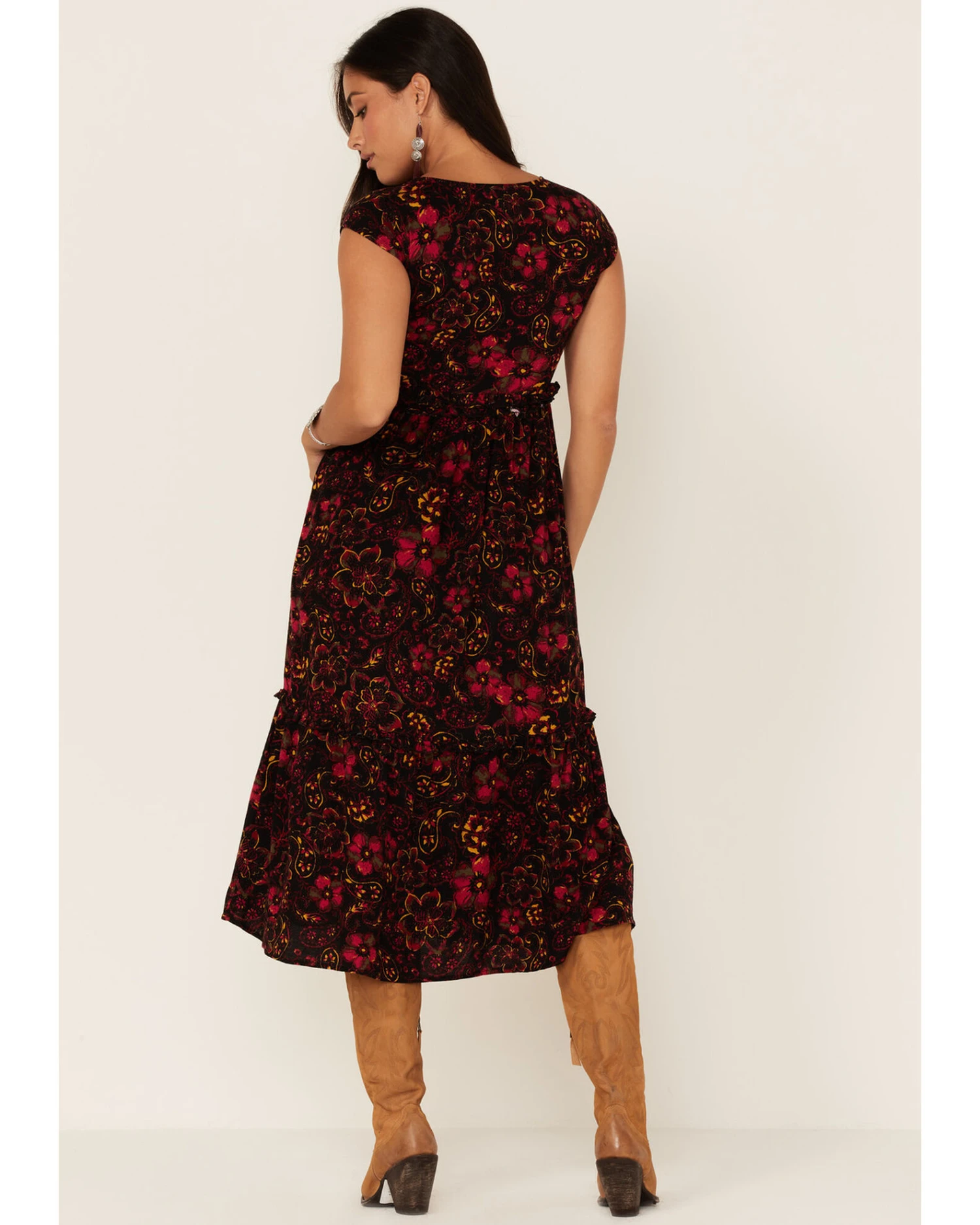 Idyllwind Women's Floral Willow Branch Midi Dress 5 Idyllwind Women's Floral Willow Branch Midi Dress - Image 3