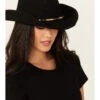 Nikki Beach Women's Black Marti Wool Felt Western Hat -Country Clothing Store 2000352518 001 P1