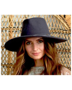 Nikki Beach Women's Gray Steele Soul Gypsy Wool Felt Western Fedora Hat
