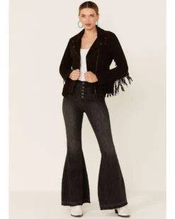 Wrangler Women's Fringe Leather Jacket -Country Clothing Store 2000354203 200 P5