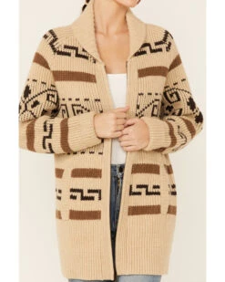 Pendleton Women's Tan Westerley Long Sleeve Cardigan 10 Pendleton Women's Tan Westerley Long Sleeve Cardigan -Country Clothing Store 2000354643 280 P3