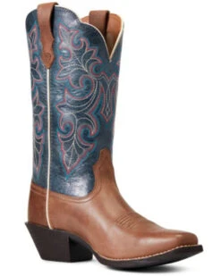 Ariat Women's Round Up Storming And Singing The Blues Western Performance Boots - Square Toe -Country Clothing Store 2000355175 200 P1