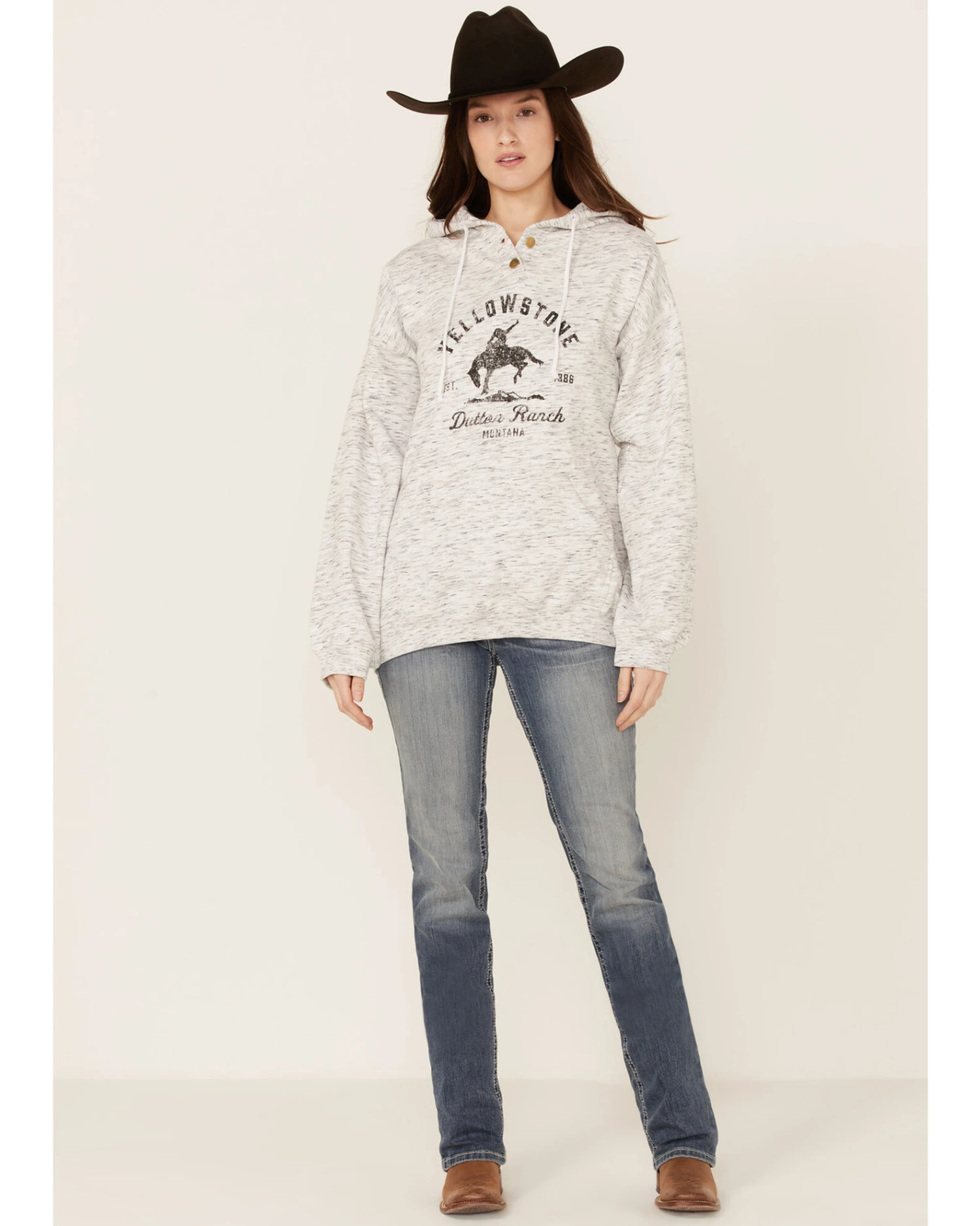 Paramount Network's Yellowstone Women's Bronco Graphic Hooded Pullover 5 Paramount Network's Yellowstone Women's Bronco Graphic Hooded Pullover - Image 3