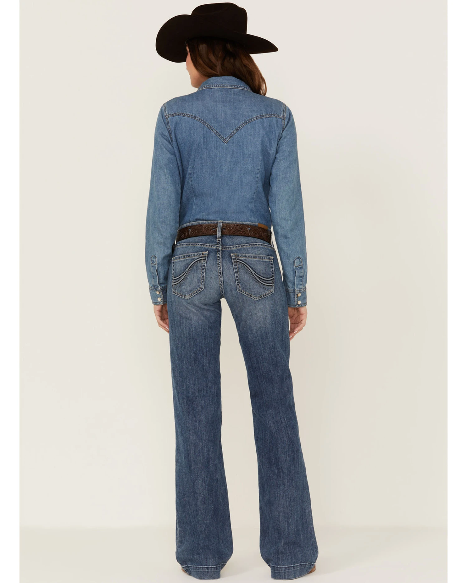 Ariat Women's Jennifer Eleanor Wide Trouser Flare Jeans 5 Ariat Women's Jennifer Eleanor Wide Trouser Flare Jeans - Image 3