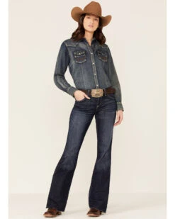 Ariat Women's Trouser Perfect Rise London Wide Leg Jeans -Country Clothing Store 2000357688 400 P1