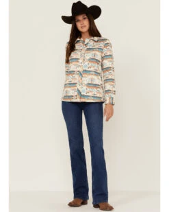 RANK 45 Women's Quilted Multicolored Southwestern Shacket -Country Clothing Store 2000358411 103 P2