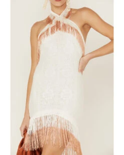 Shyanne Women's Fringe Halter Bodycon Dress -Country Clothing Store 2000358606 103 P3