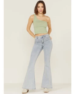 Shyanne Women's Light Wash High Rise Front Yoke Flare Jeans -Country Clothing Store 2000358741 412 P1